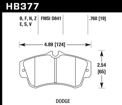 Hawk Performance HB377Z.760 PC Brake Pads Front