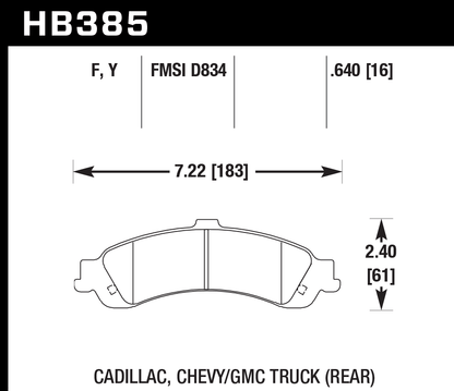 Hawk Performance HB385Y.640 LTS Brake Pads Rear