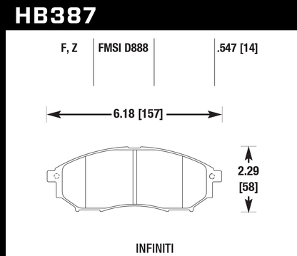 Hawk Performance HB387F.547 HPS Brake Pads Front