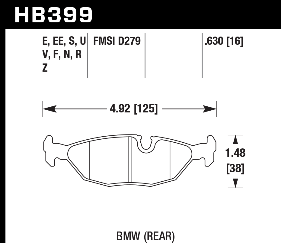 Hawk Performance HB399G.630 DTC-60 Brake Pads Rear