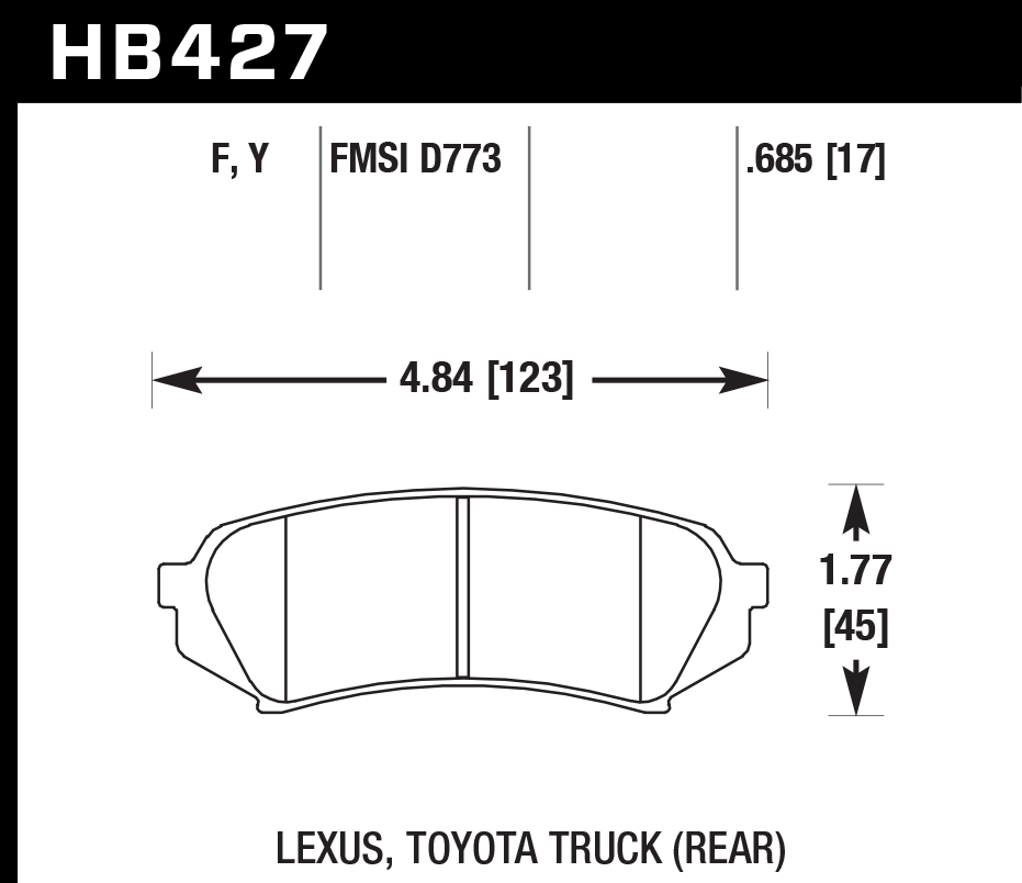 Hawk Performance HB427F.685 HPS Brake Pads Rear