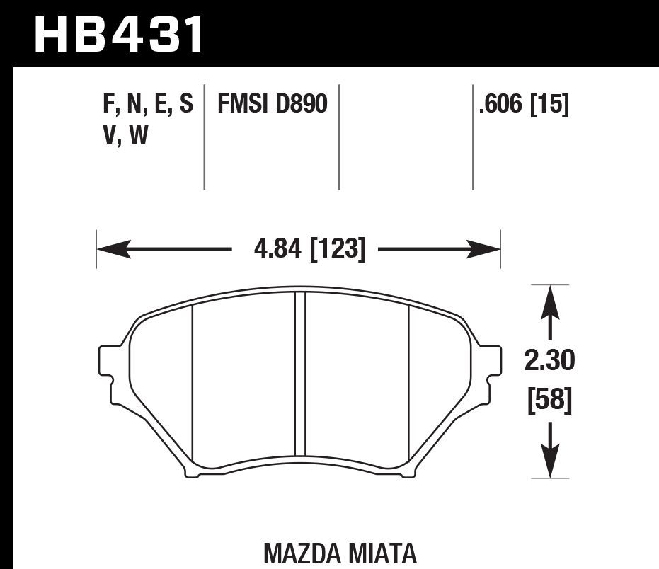 Hawk Performance HB431W.606 DTC-30 Brake Pads Front