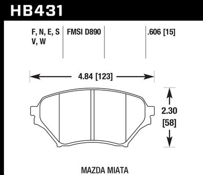 Hawk Performance HB431W.606 DTC-30 Brake Pads Front