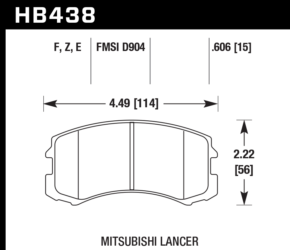 Hawk Performance HB438F.606 HPS Brake Pads Front