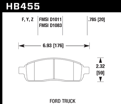 Hawk Performance HB455Z.785 PC Brake Pads Front