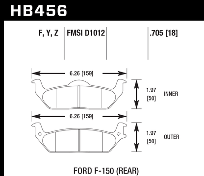 Hawk Performance HB456Z.705 PC Brake Pads Rear