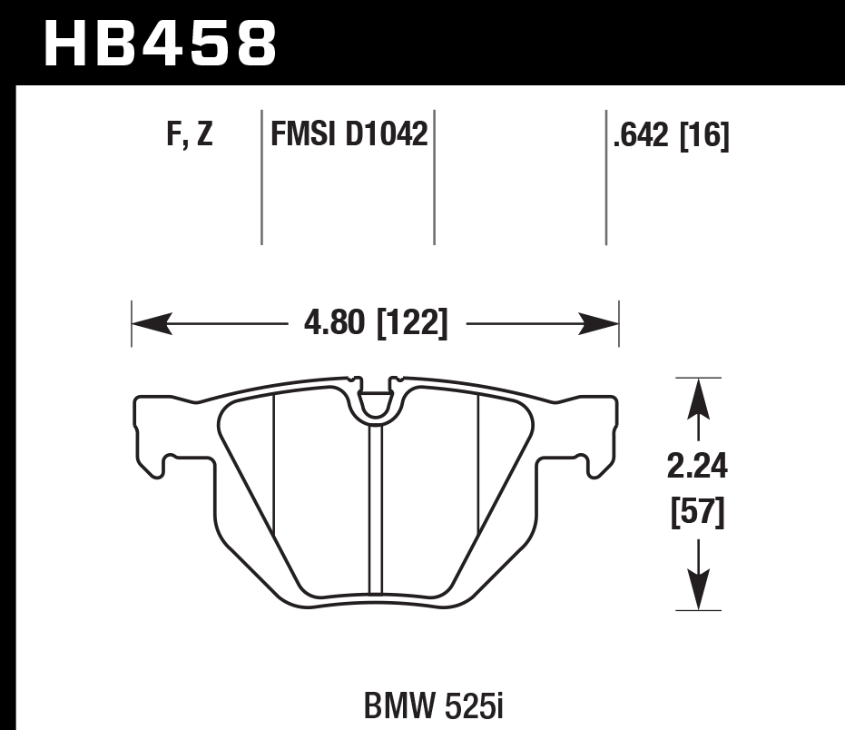 Hawk Performance HB458F.642 HPS Brake Pads Rear