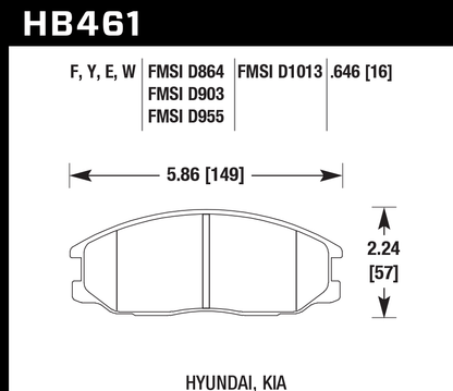 Hawk Performance HB461F.646 HPS Brake Pads Front