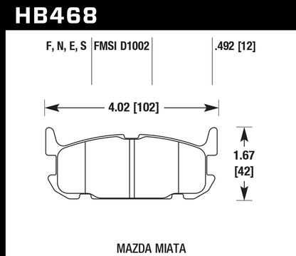 Hawk Performance HB468F.492 HPS Brake Pads Rear