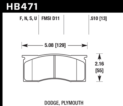 Hawk Performance HB471U.510 DTC-70 Brake Pads Front