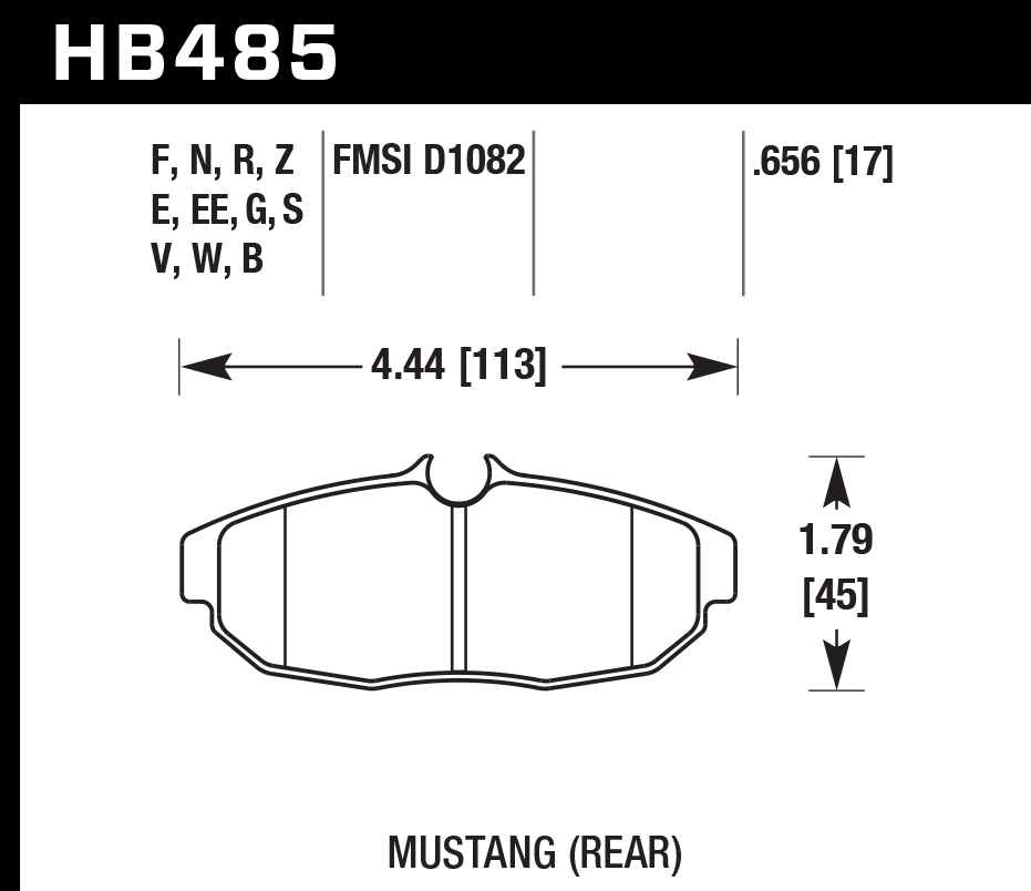 Hawk Performance HB485B.656 HPS 5.0 Brake Pads Rear