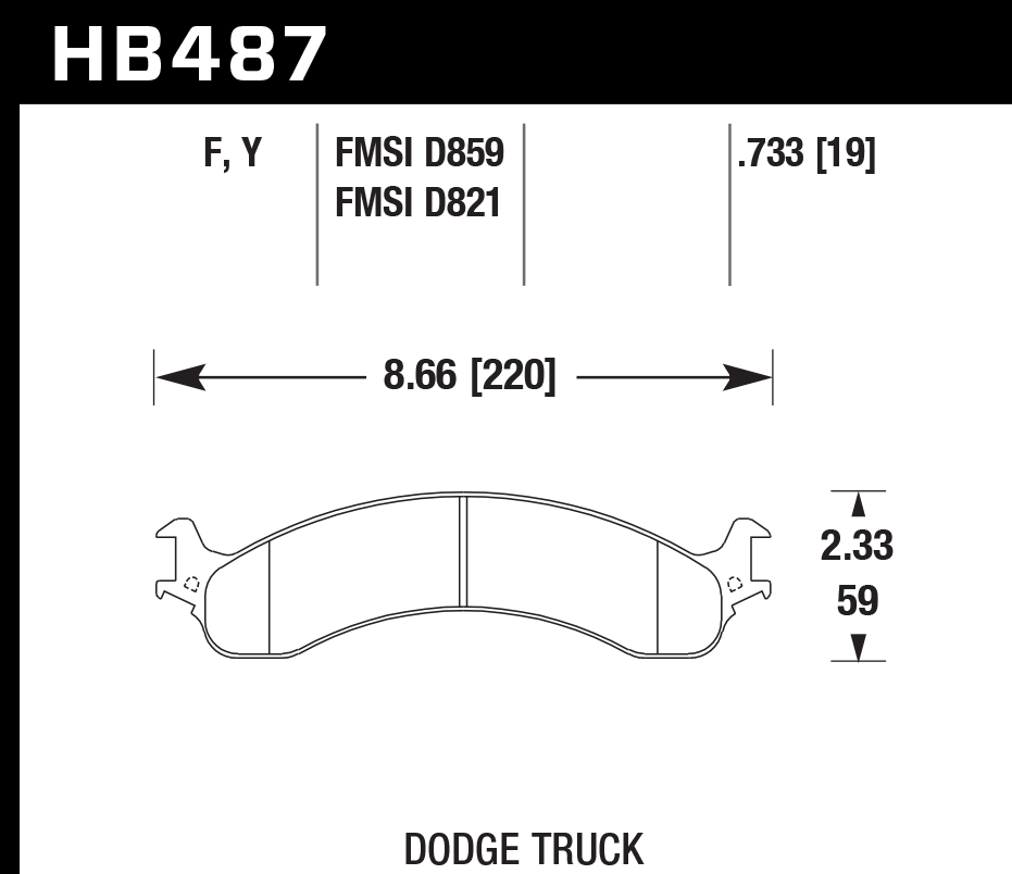 Hawk Performance HB487Y.733 LTS Brake Pads Front