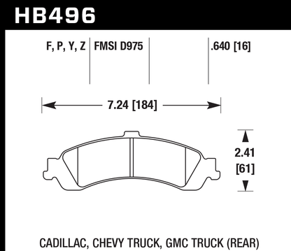 Hawk Performance HB496F.640 HPS Brake Pads Rear