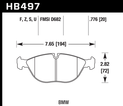 Hawk Performance HB497F.776 HPS Brake Pads Front