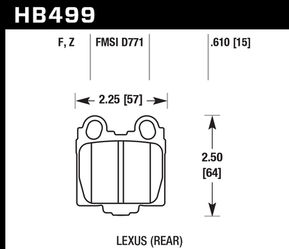 Hawk Performance HB499B.610 HPS 5.0 Brake Pads Rear