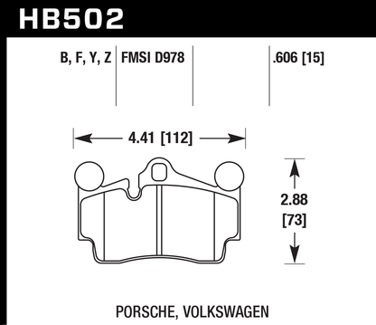 Hawk Performance HB502F.606 HPS Brake Pads Rear