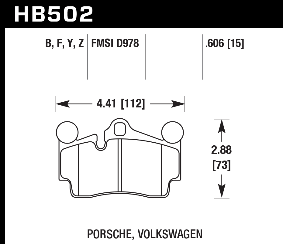 Hawk Performance HB502Y.606 LTS Brake Pads Rear