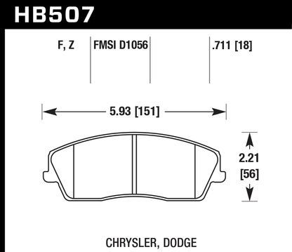 Hawk Performance HB507Z.711 PC Brake Pads Front