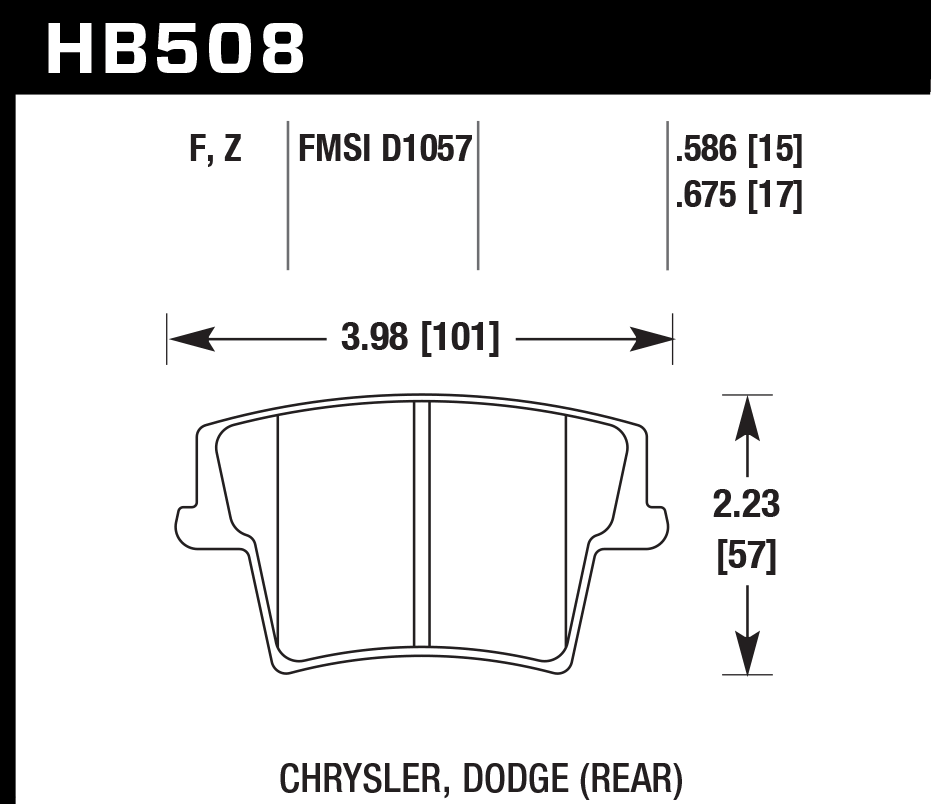 Hawk Performance HB508B.675 HPS 5.0 Brake Pads Rear