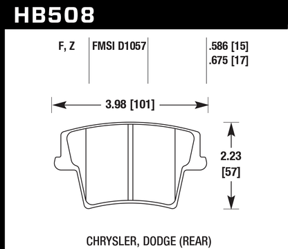 Hawk Performance HB508B.675 HPS 5.0 Brake Pads Rear