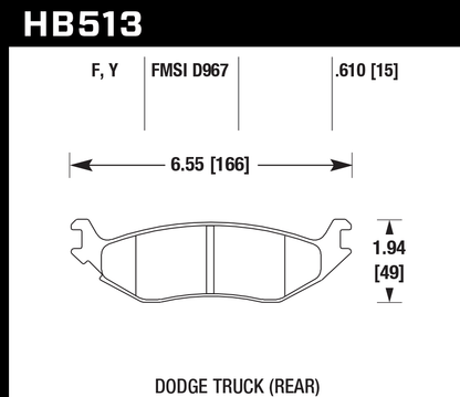 Hawk Performance HB513Y.610 LTS Brake Pads Rear