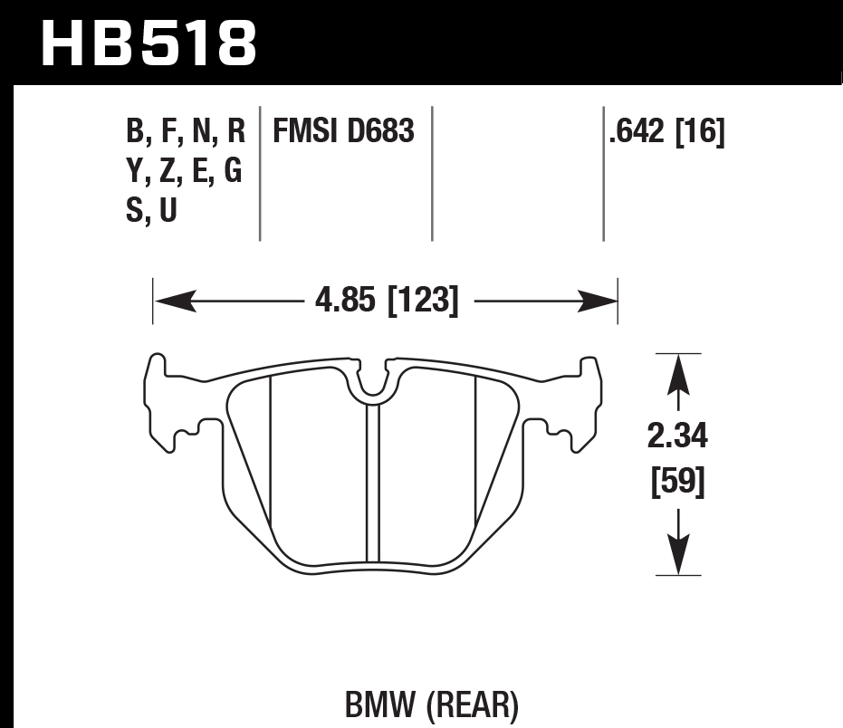 Hawk Performance HB518U.642 DTC-70 Brake Pads Rear