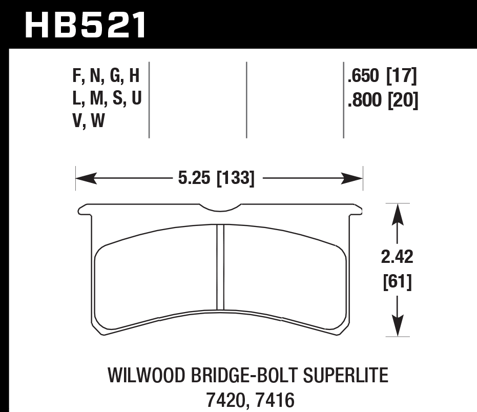 Hawk Performance HB521Q.650 DTC-80 Brake Pads