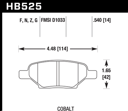 Hawk Performance HB525F.540 HPS Brake Pads Rear