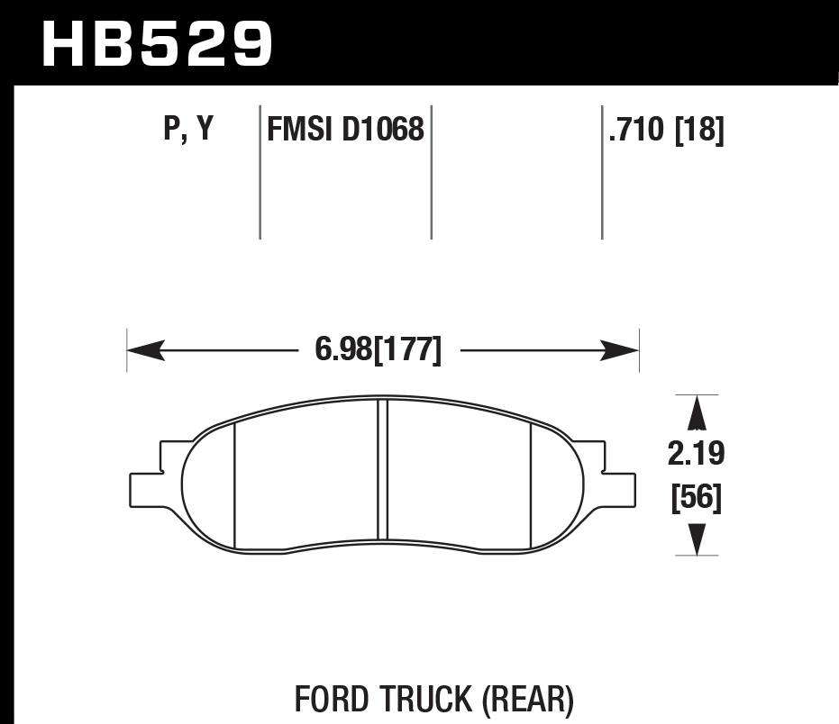 Hawk Performance HB529Y.710 LTS Brake Pads Rear