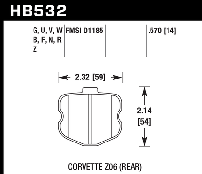 Hawk Performance HB532F.570 HPS Brake Pads Rear