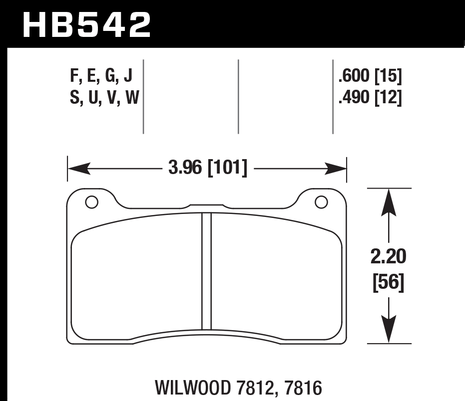 Hawk Performance HB542V.490 DTC-50 Brake Pads