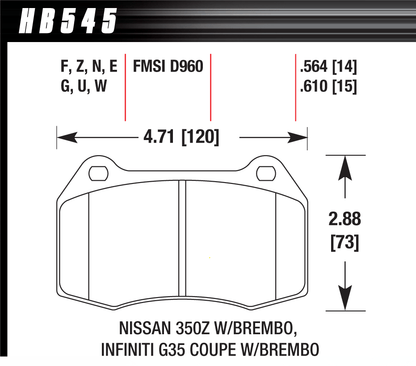 Hawk Performance HB545D.564 ER-1 Brake Pads Front