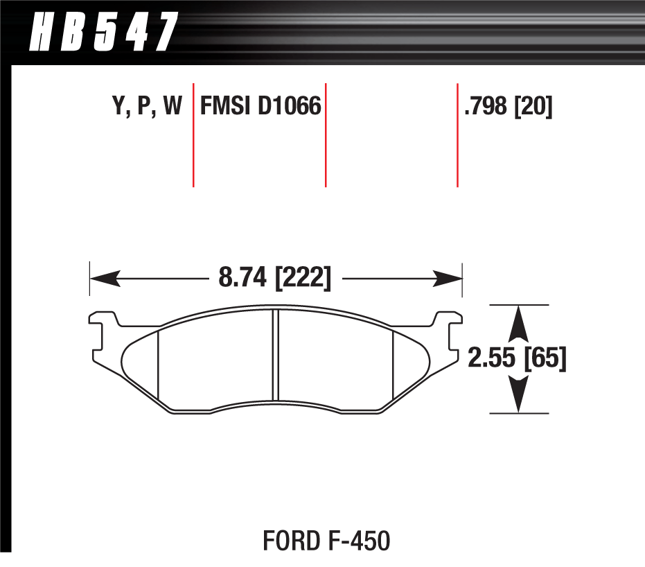 Hawk Performance HB547P.798 SuperDuty Brake Pads Front