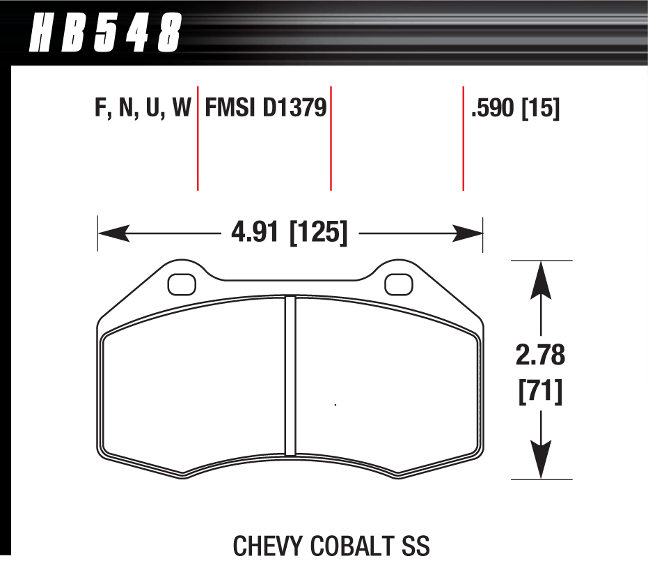 Hawk Performance HB548U.510 DTC-70 Brake Pads Front