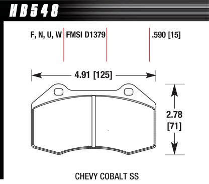 Hawk Performance HB548B.510 HPS 5.0 Brake Pads Front