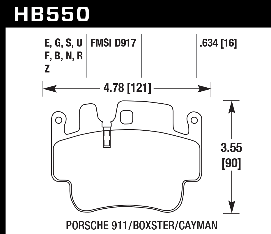 Hawk Performance HB550D.634 ER-1 Brake Pads Front