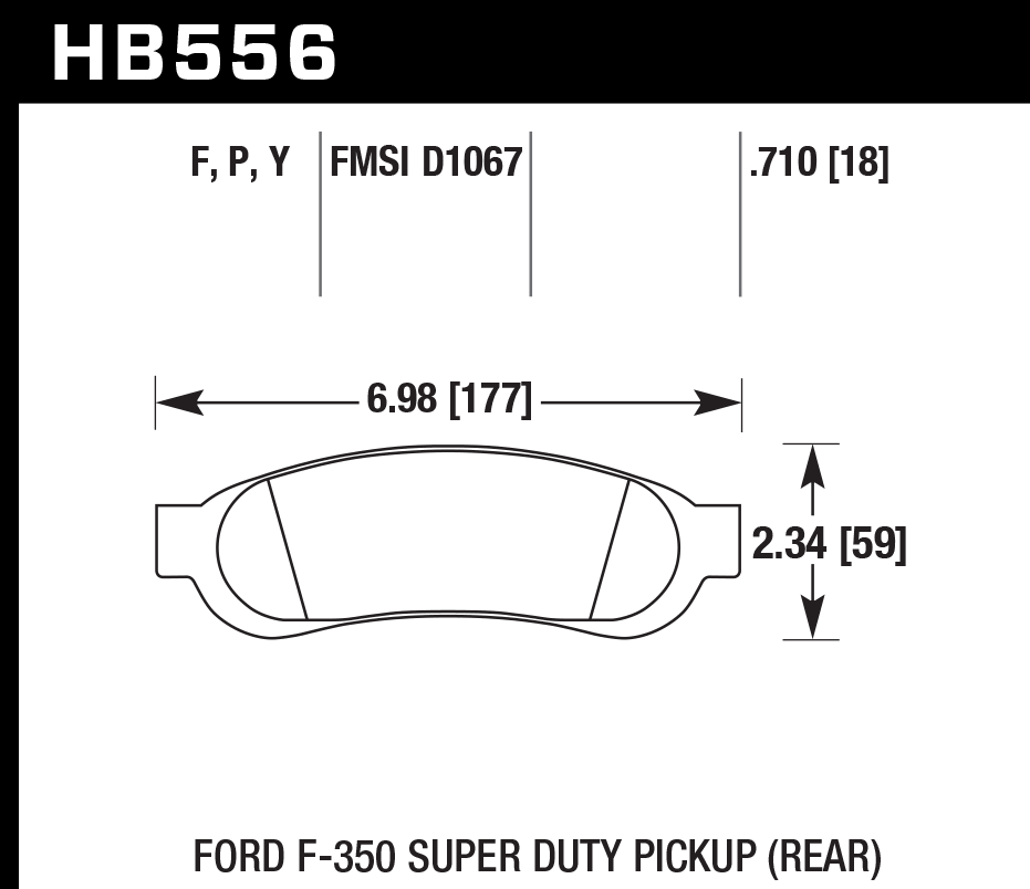 Hawk Performance HB556Y.710 LTS Brake Pads Rear