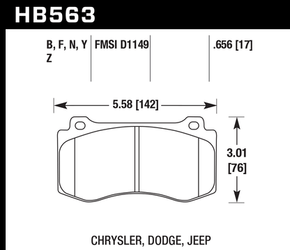 Hawk Performance HB563G.656 DTC-60 Brake Pads Front