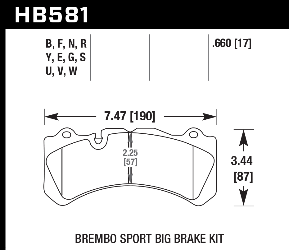 Hawk Performance HB581U.660 DTC-70 Brake Pads Front