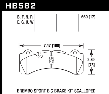 Hawk Performance HB582G.660 DTC-60 Brake Pads