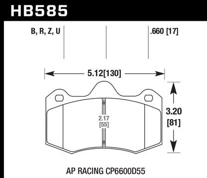 Hawk Performance HB585D.660 ER-1 Brake Pads