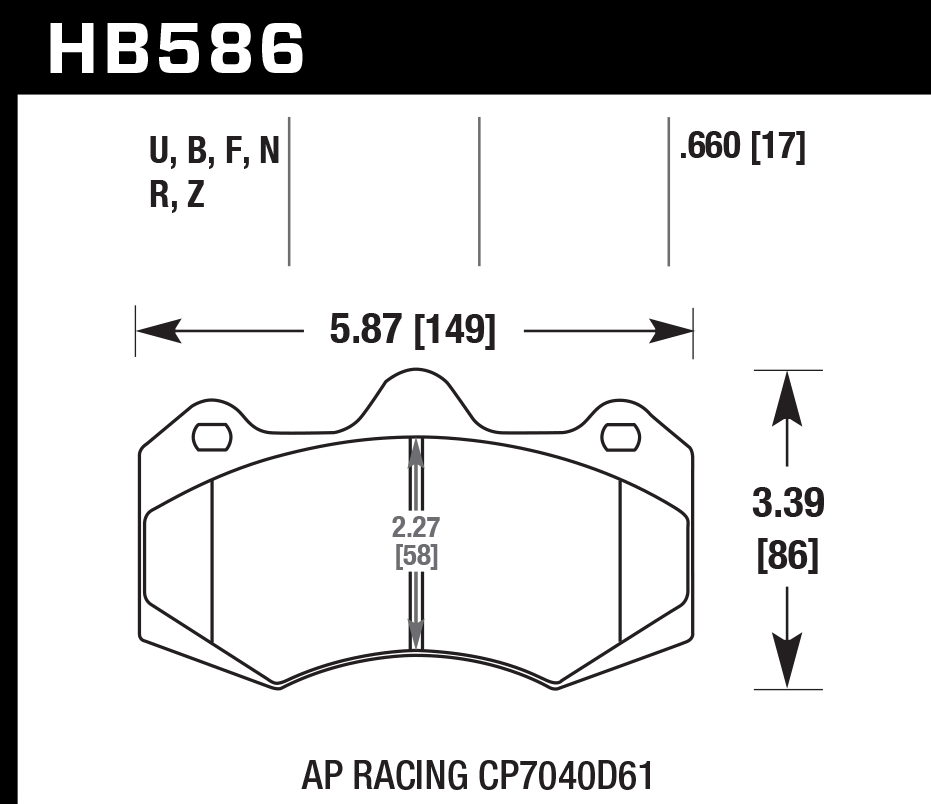 Hawk Performance HB586G.660 DTC-60 Brake Pads