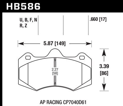 Hawk Performance HB586G.660 DTC-60 Brake Pads