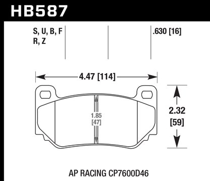 Hawk Performance HB587F.630 HPS Brake Pads