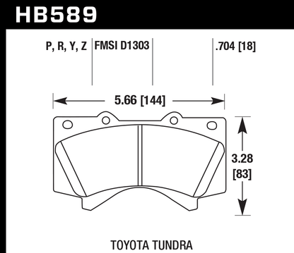 Hawk Performance HB589P.704 SuperDuty Brake Pads Front