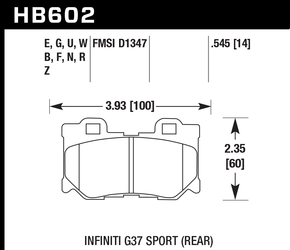 Hawk Performance HB602N.545 HP Plus Brake Pads Rear