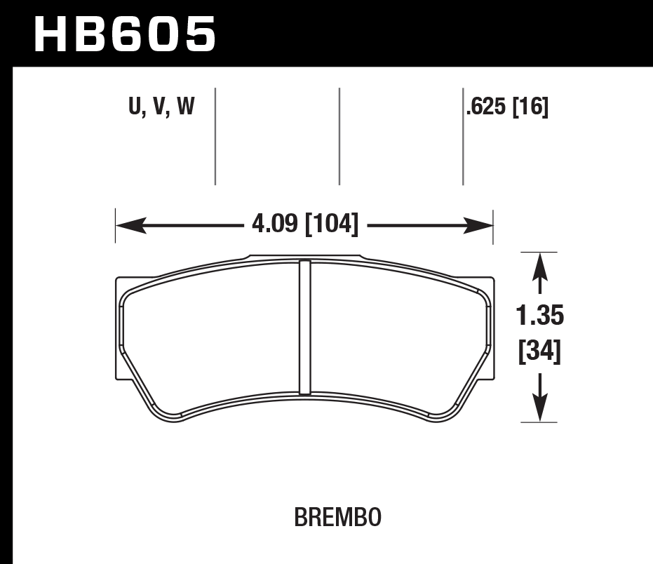 Hawk Performance HB605U.625 DTC-70 Brake Pads