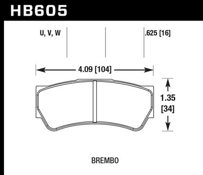 Hawk Performance HB605U.625 DTC-70 Brake Pads