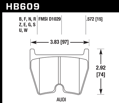 Hawk Performance HB609Z.572 PC Brake Pads Front