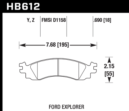 Hawk Performance HB612Y.690 LTS Brake Pads Front